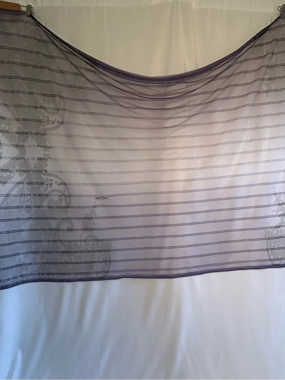 Sheer Lace-Trim Wrap Scarf in Light Purple - Women's Intimates & Sleepwear